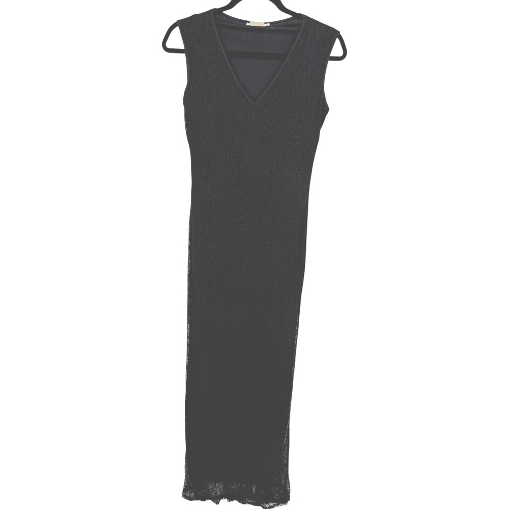 Windsor Black All Over Lace Sleeveless Maxi Dress Size Medium Fairy Whimsigoth‎